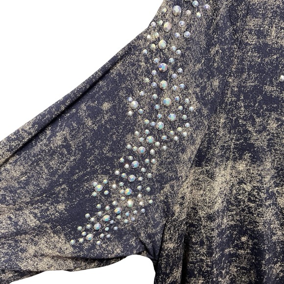 VOCAL Voice Of California Long Sleeve V- Neck Beaded Tunic Size 2XL Multi Color - Picture 11 of 11